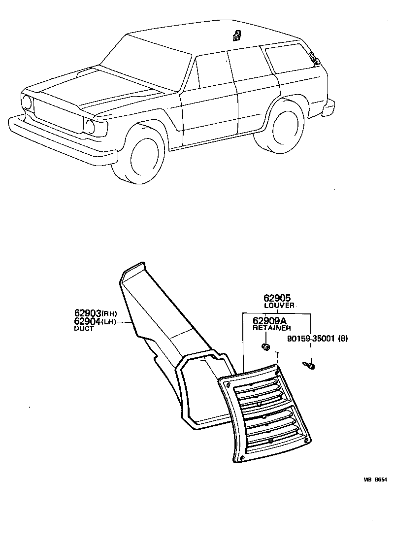  LAND CRUISER 60 |  REAR VENTILATOR ROOF VENTILATOR