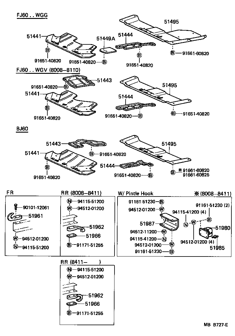  LAND CRUISER 60 |  SUSPENSION CROSSMEMBER UNDER COVER