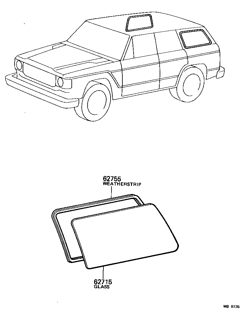  LAND CRUISER 60 |  SIDE WINDOW