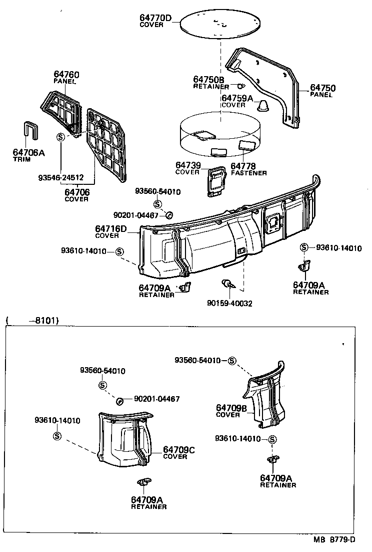  STARLET |  DECK BOARD DECK TRIM COVER