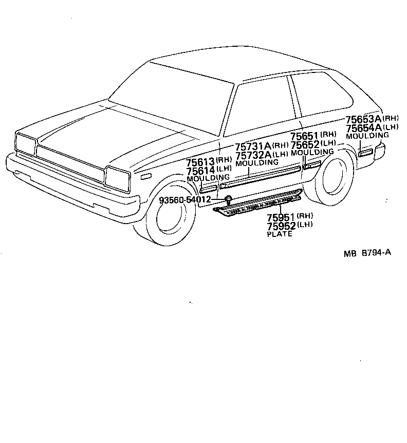  STARLET |  SIDE MOULDING