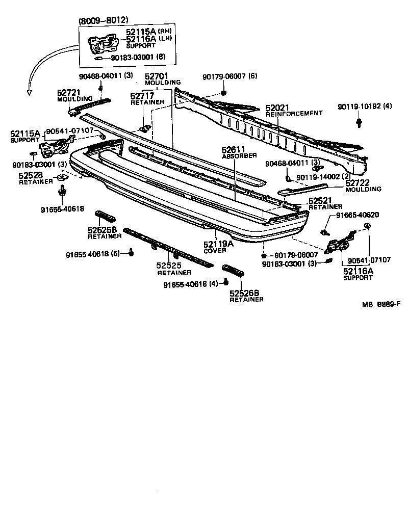  CRESSIDA |  FRONT BUMPER BUMPER STAY