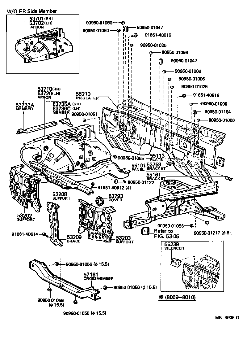  CRESSIDA |  FRONT FENDER APRON DASH PANEL