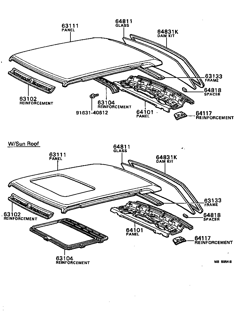  CRESSIDA |  ROOF PANEL BACK WINDOW GLASS