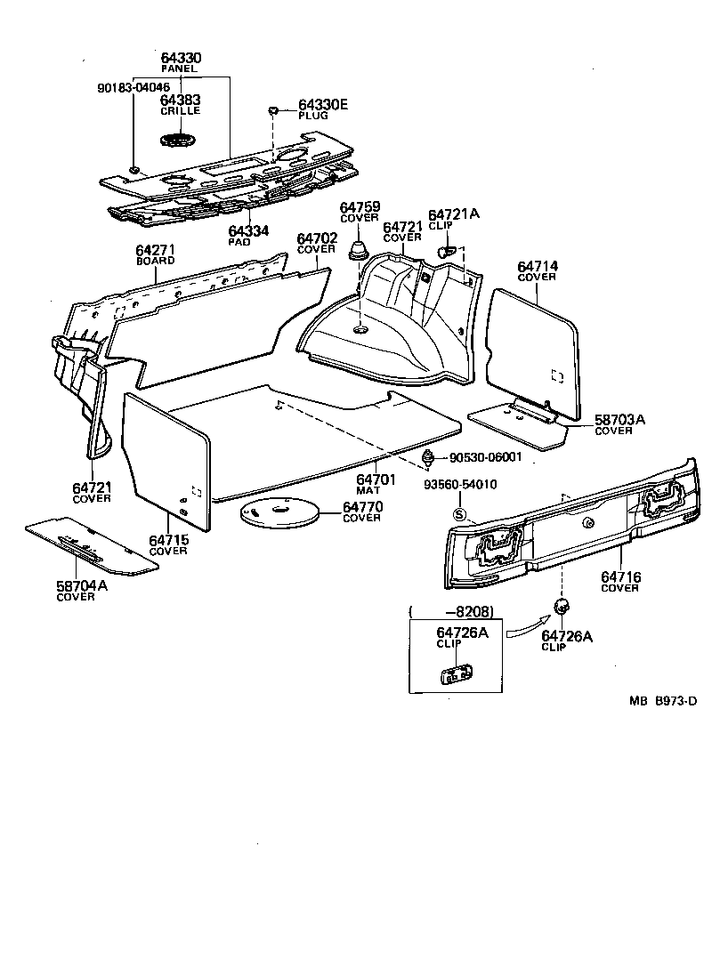  CRESSIDA |  PACKAGE TRAY PANEL LUGGAGE COMPARTMENT MAT