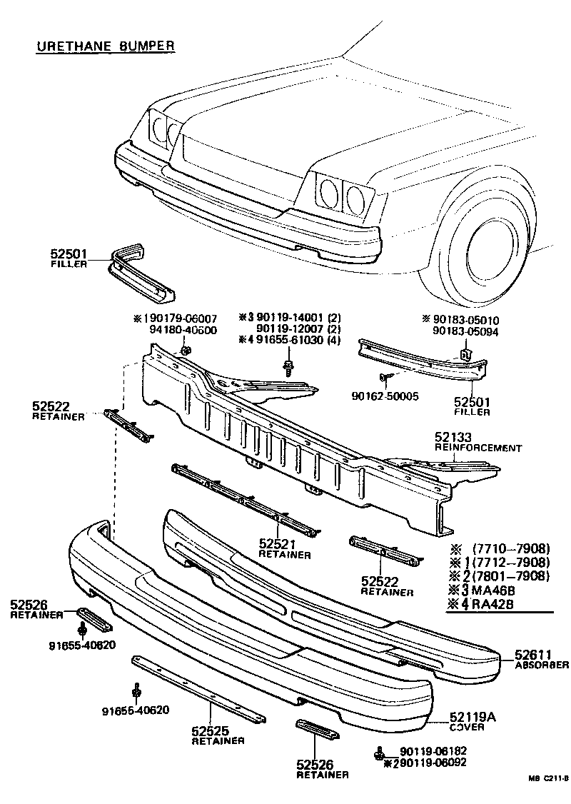  CELICA |  FRONT BUMPER BUMPER STAY
