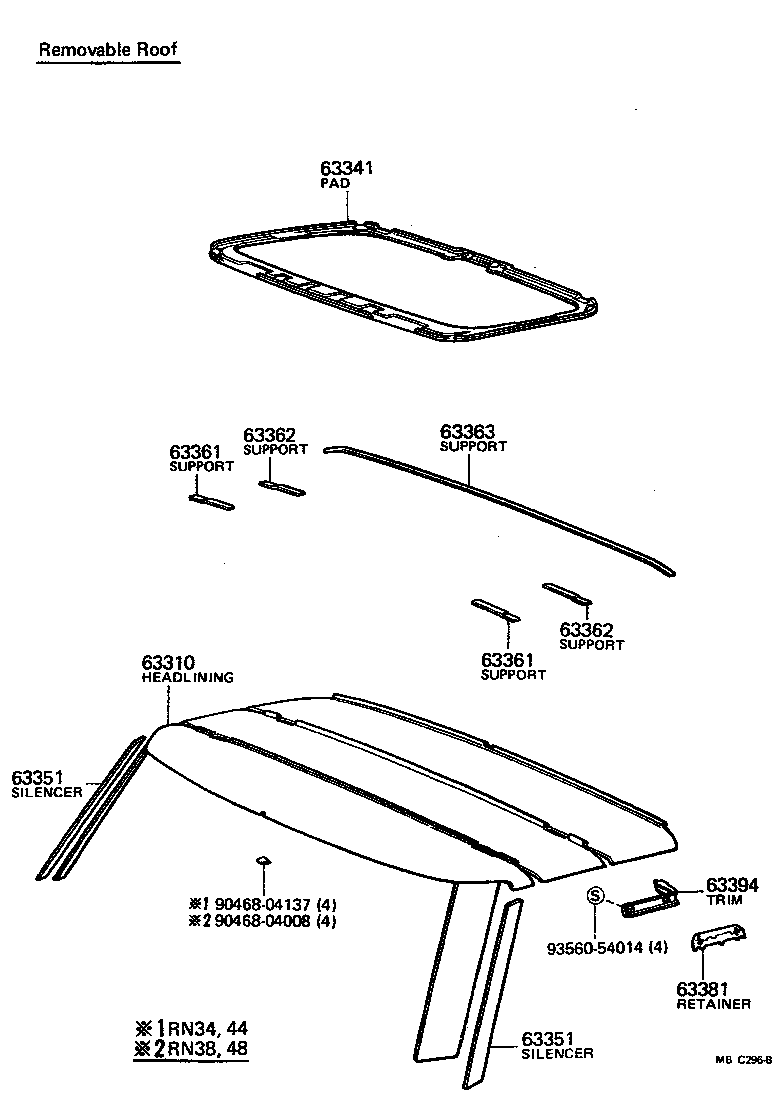  PICKUP |  ROOF HEADLINING SILENCER PAD