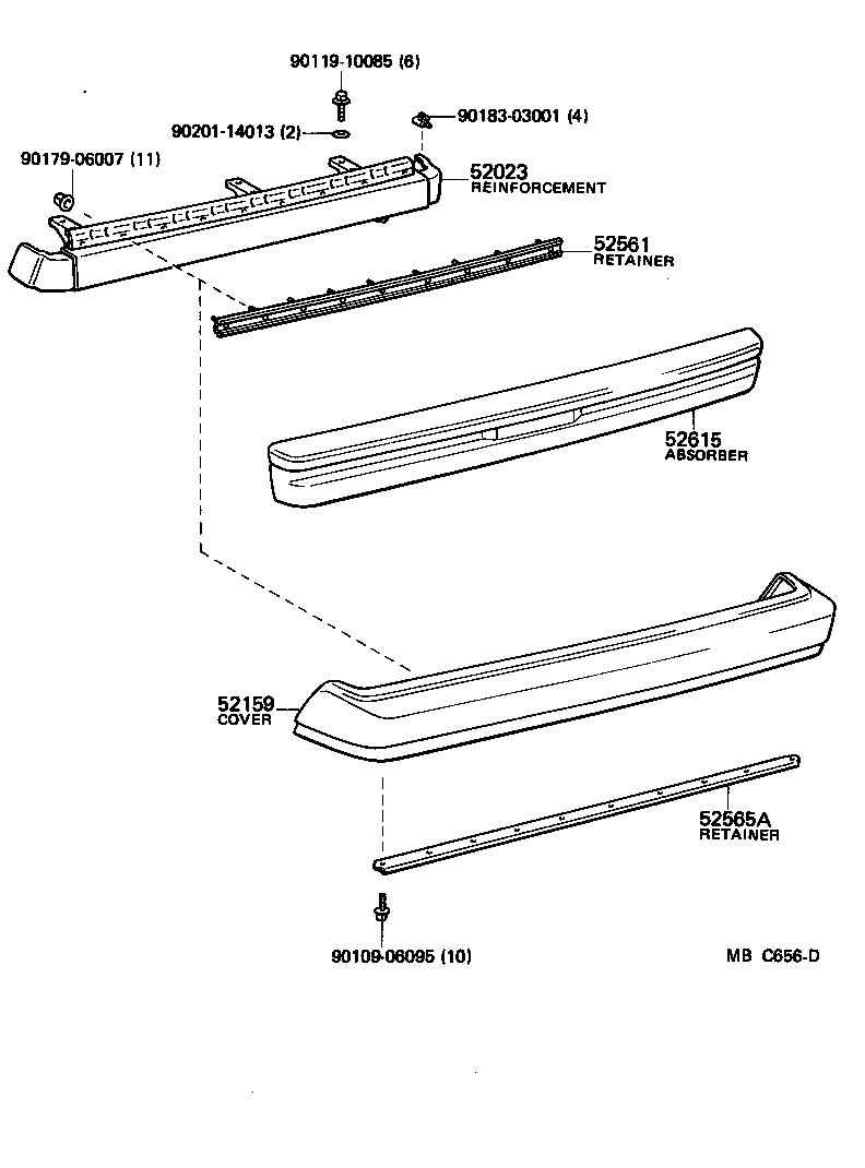  CELICA |  REAR BUMPER BUMPER STAY