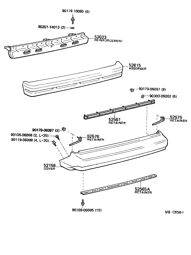  CELICA |  REAR BUMPER BUMPER STAY