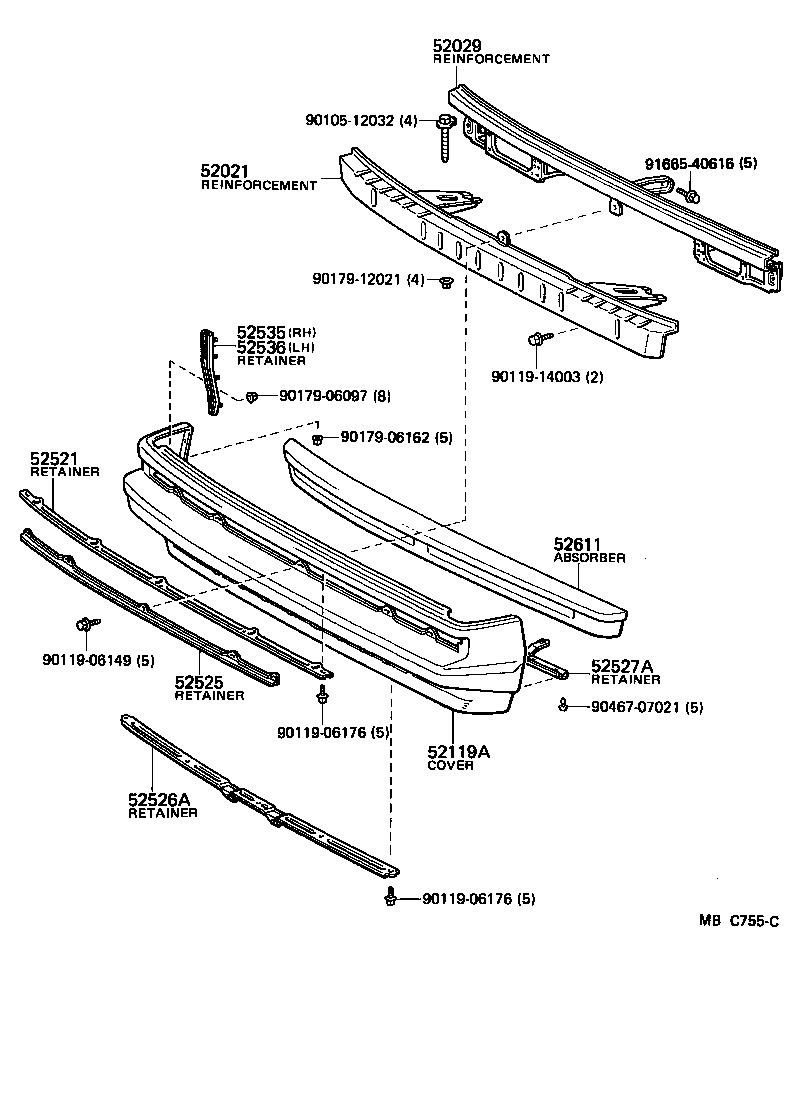  CELICA |  FRONT BUMPER BUMPER STAY