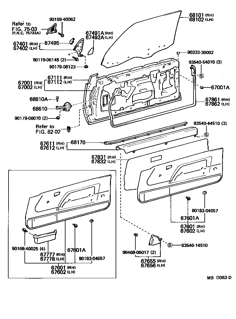  CELICA |  FRONT DOOR PANEL GLASS