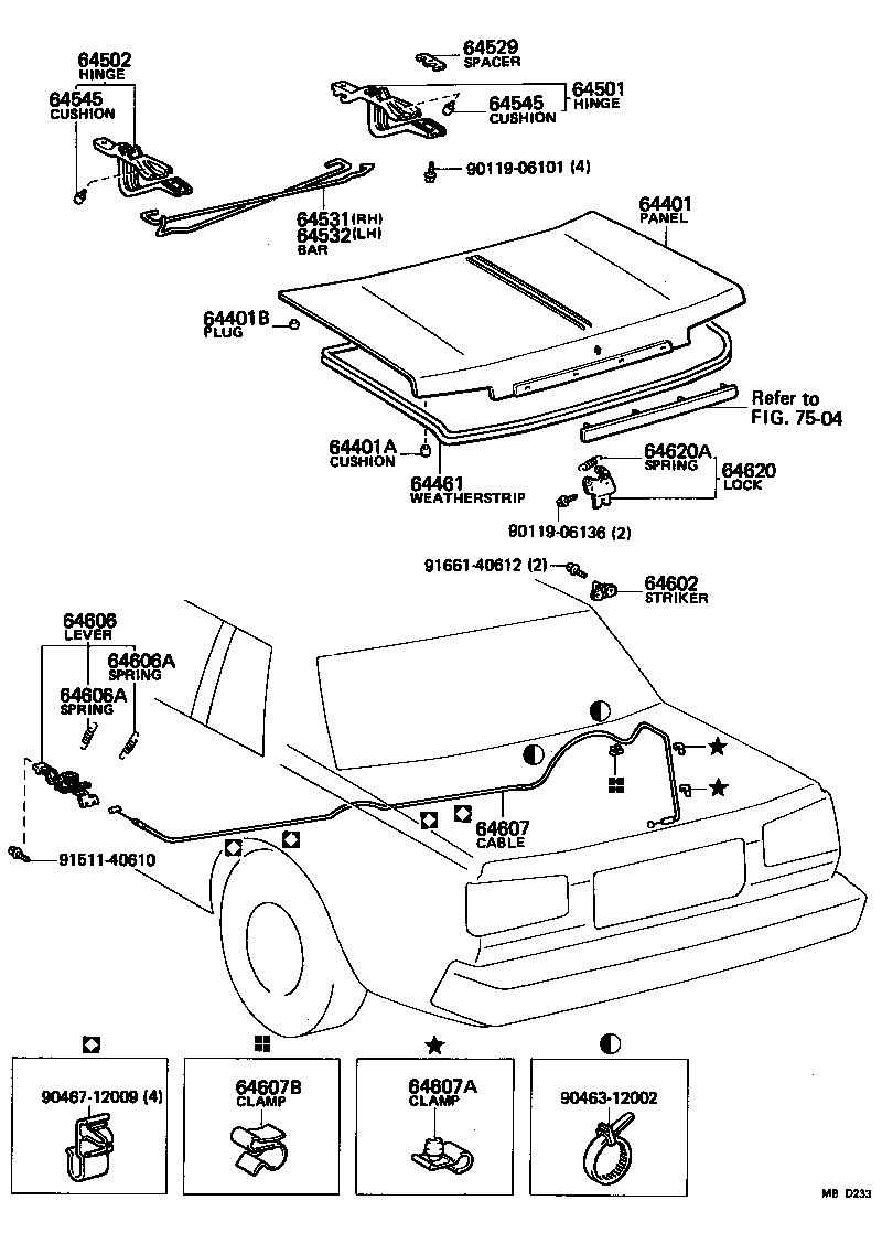  CELICA |  LUGGAGE COMPARTMENT DOOR LOCK