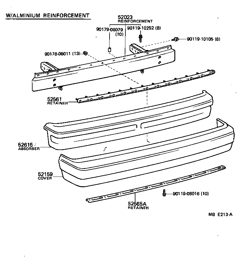  STARLET |  REAR BUMPER BUMPER STAY