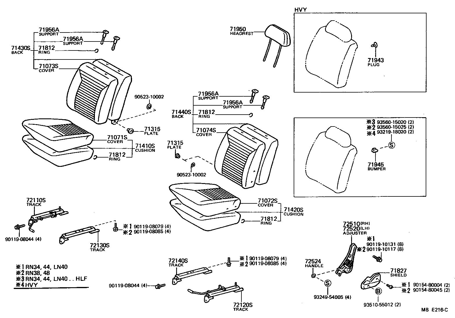  PICKUP |  SEAT SEAT TRACK