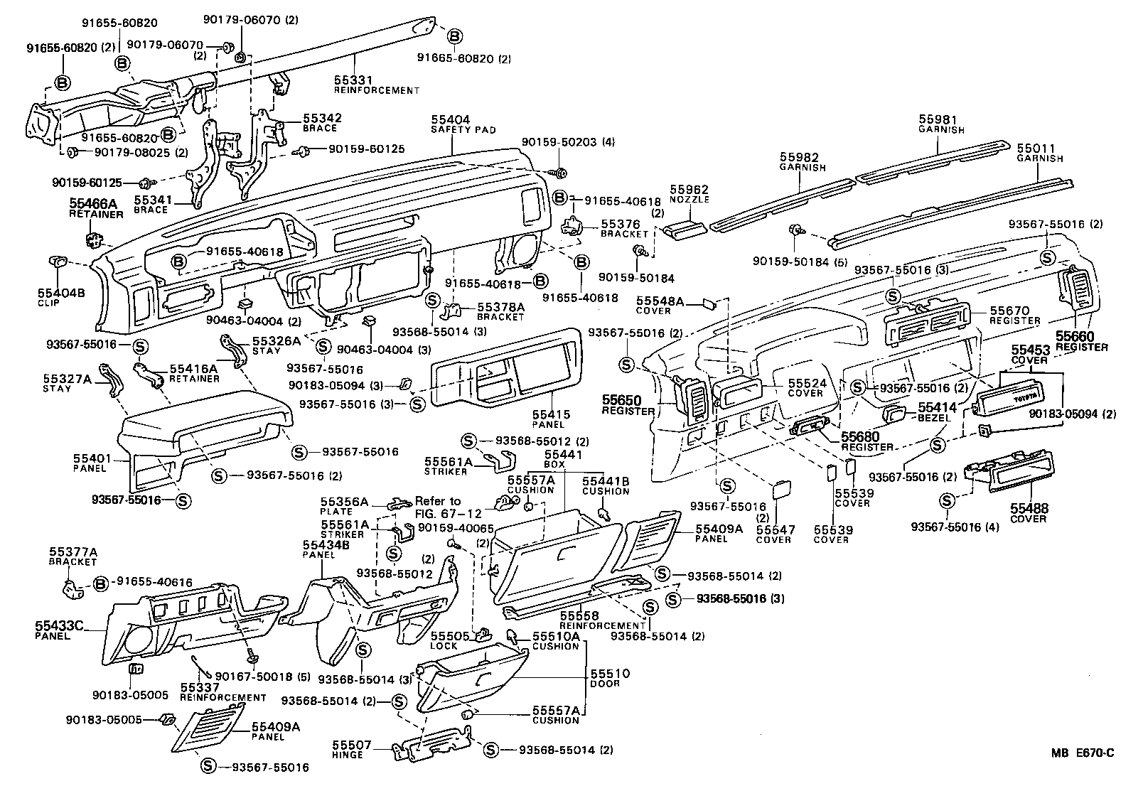  CAMRY |  INSTRUMENT PANEL GLOVE COMPARTMENT