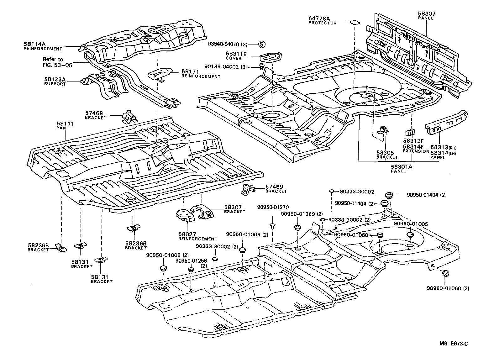  CAMRY |  FLOOR PAN LOWER BACK PANEL