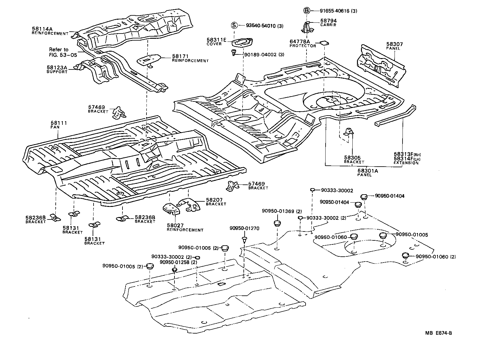  CAMRY |  FLOOR PAN LOWER BACK PANEL