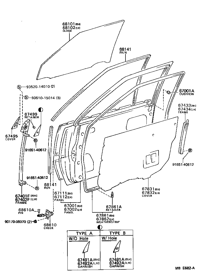 CAMRY |  FRONT DOOR PANEL GLASS