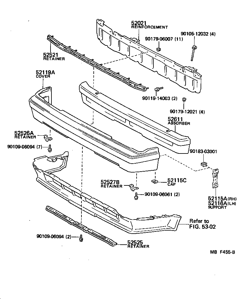  CELICA |  FRONT BUMPER BUMPER STAY