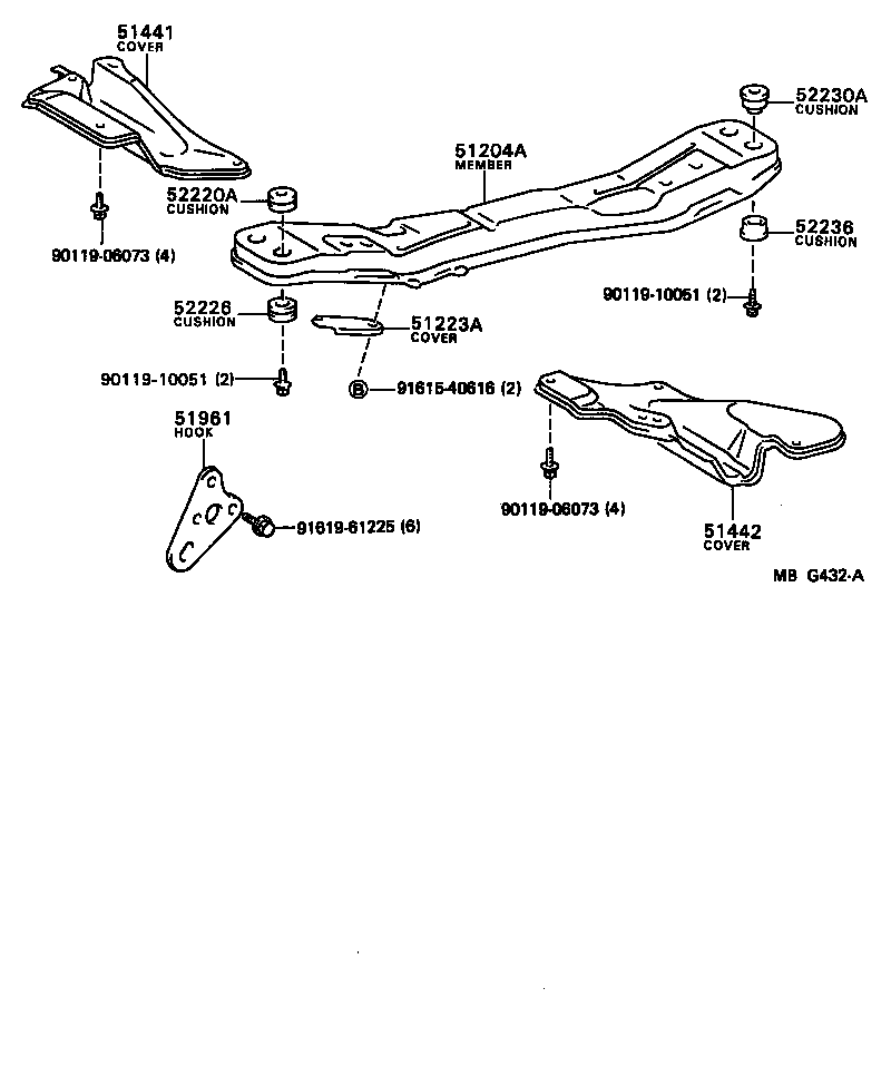  CAMRY |  SUSPENSION CROSSMEMBER UNDER COVER