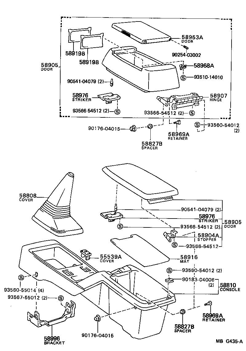  CAMRY |  CONSOLE BOX BRACKET
