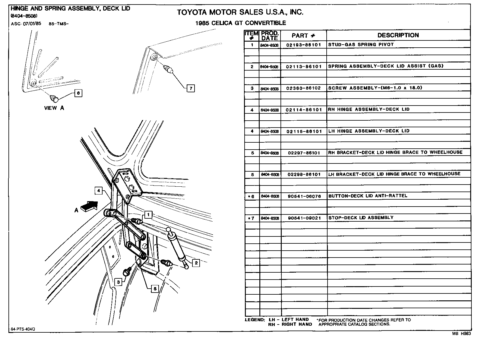  CELICA |  CELICA CONVERTIBLE PARTS