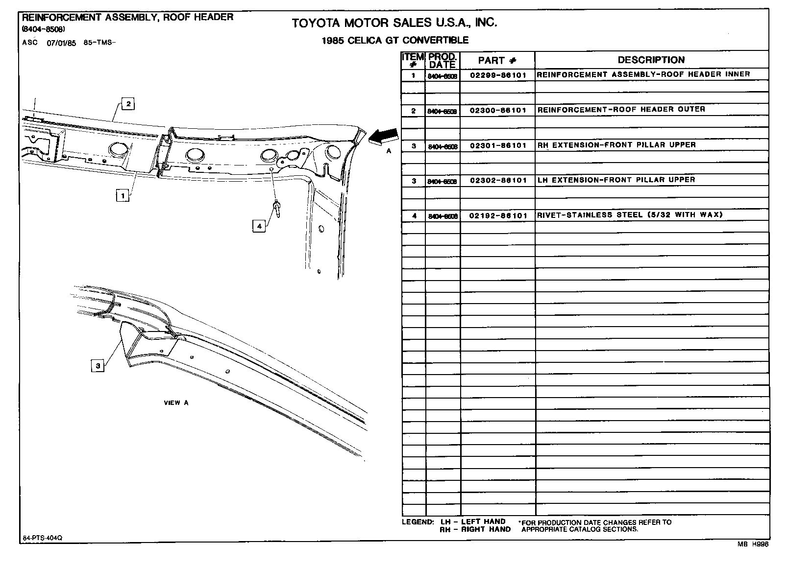  CELICA |  CELICA CONVERTIBLE PARTS