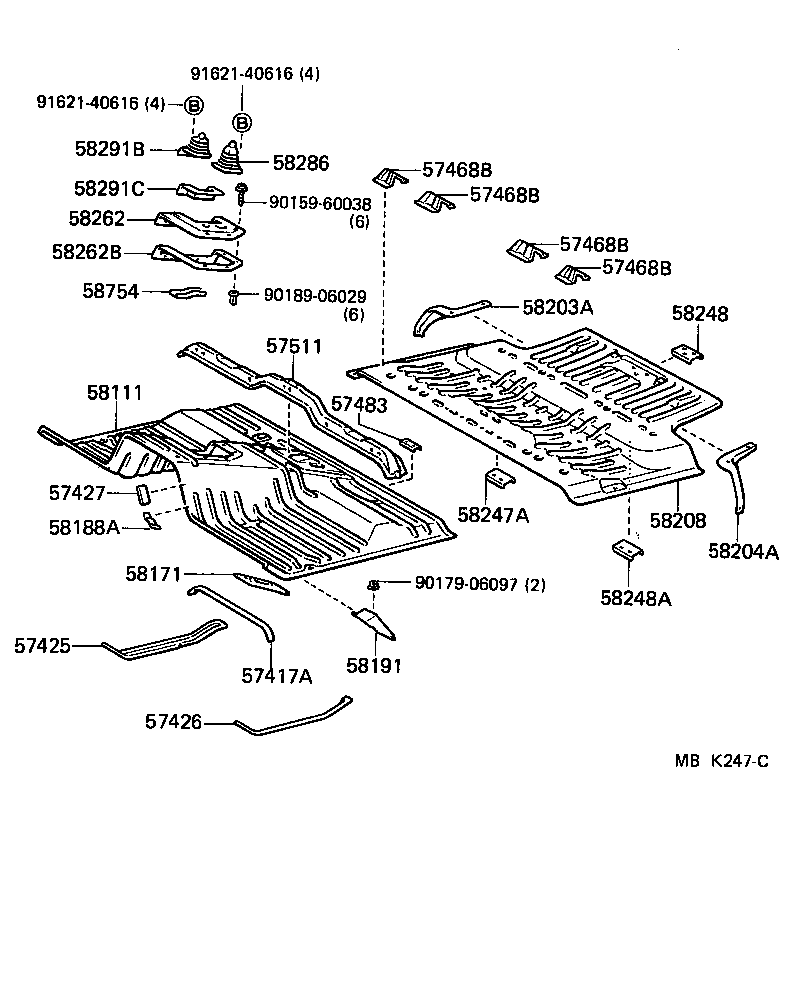  LAND CRUISER 60 |  FRONT FLOOR PANEL FRONT FLOOR MEMBER