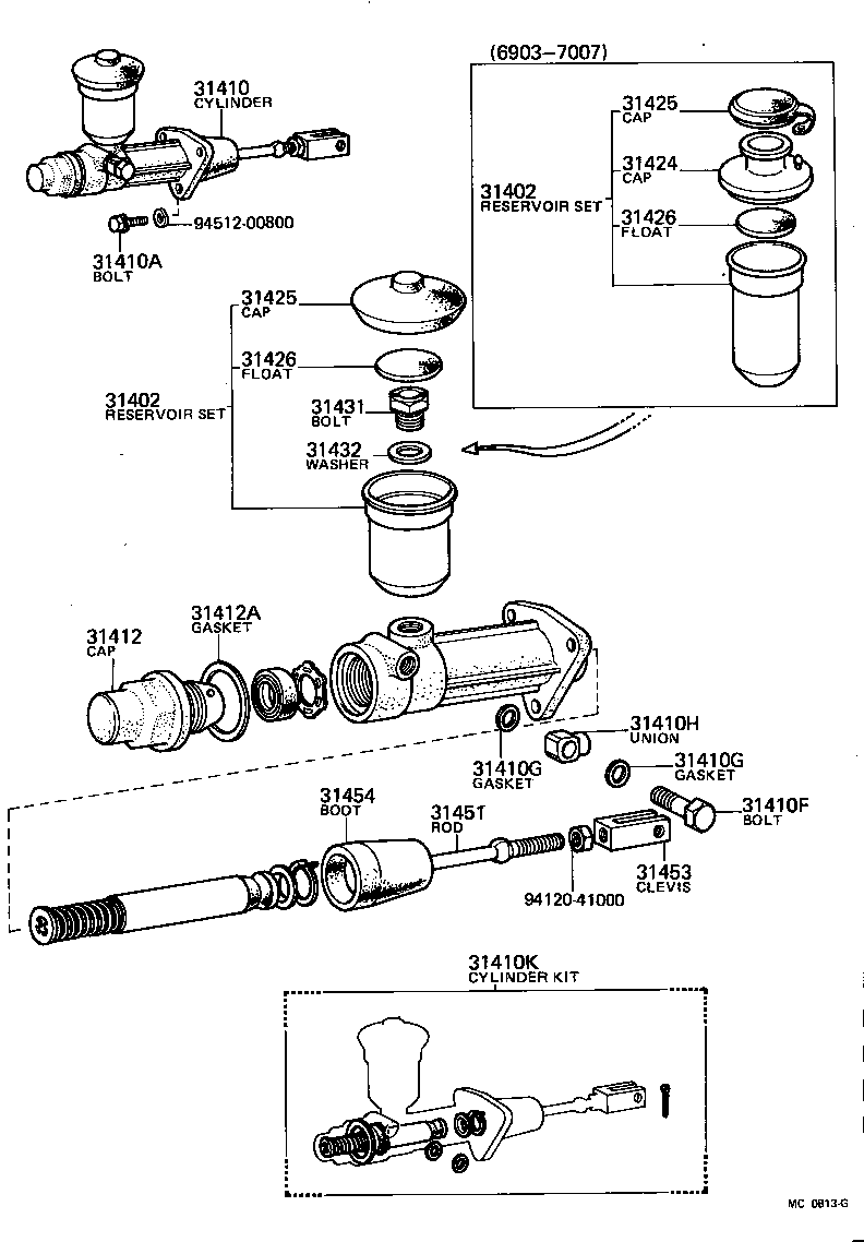  LAND CRUISER 40 55 |  CLUTCH MASTER CYLINDER