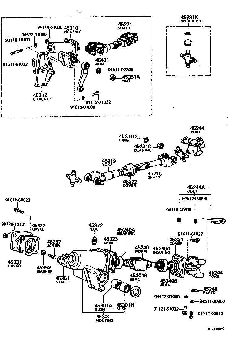  LAND CRUISER 40 55 |  STEERING COLUMN SHAFT