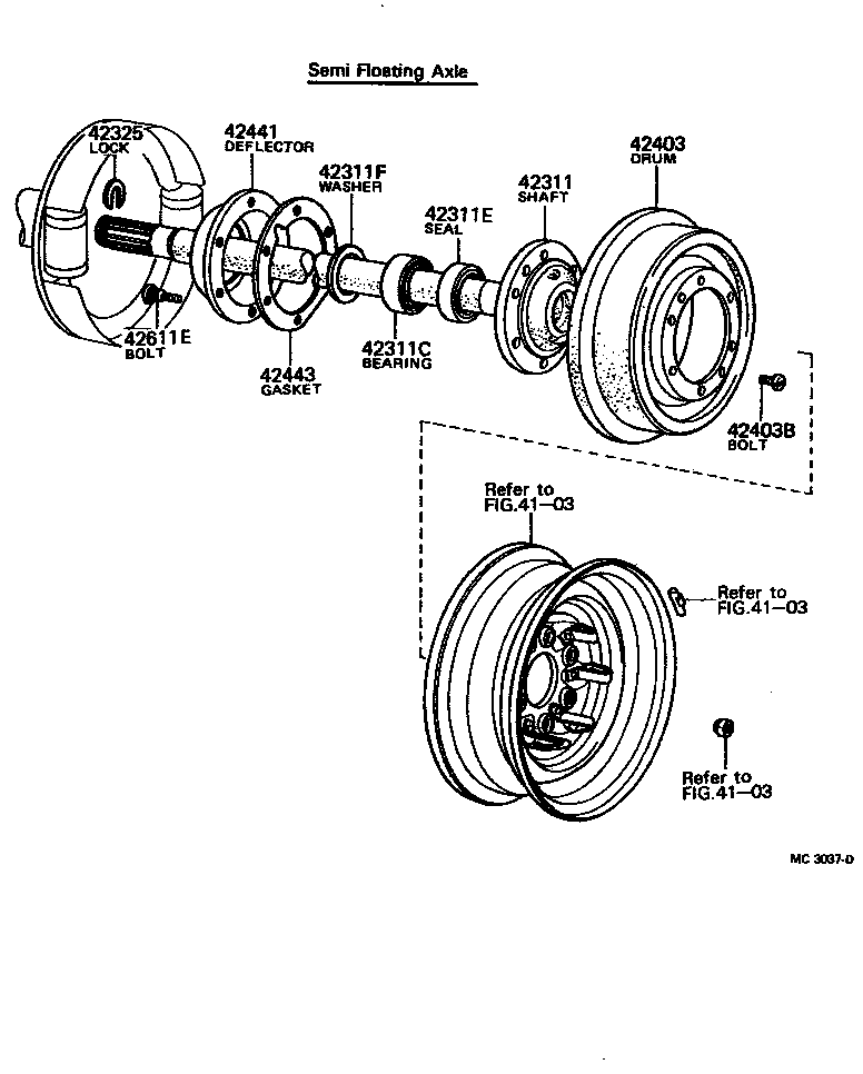  LAND CRUISER 40 55 |  REAR AXLE SHAFT HUB