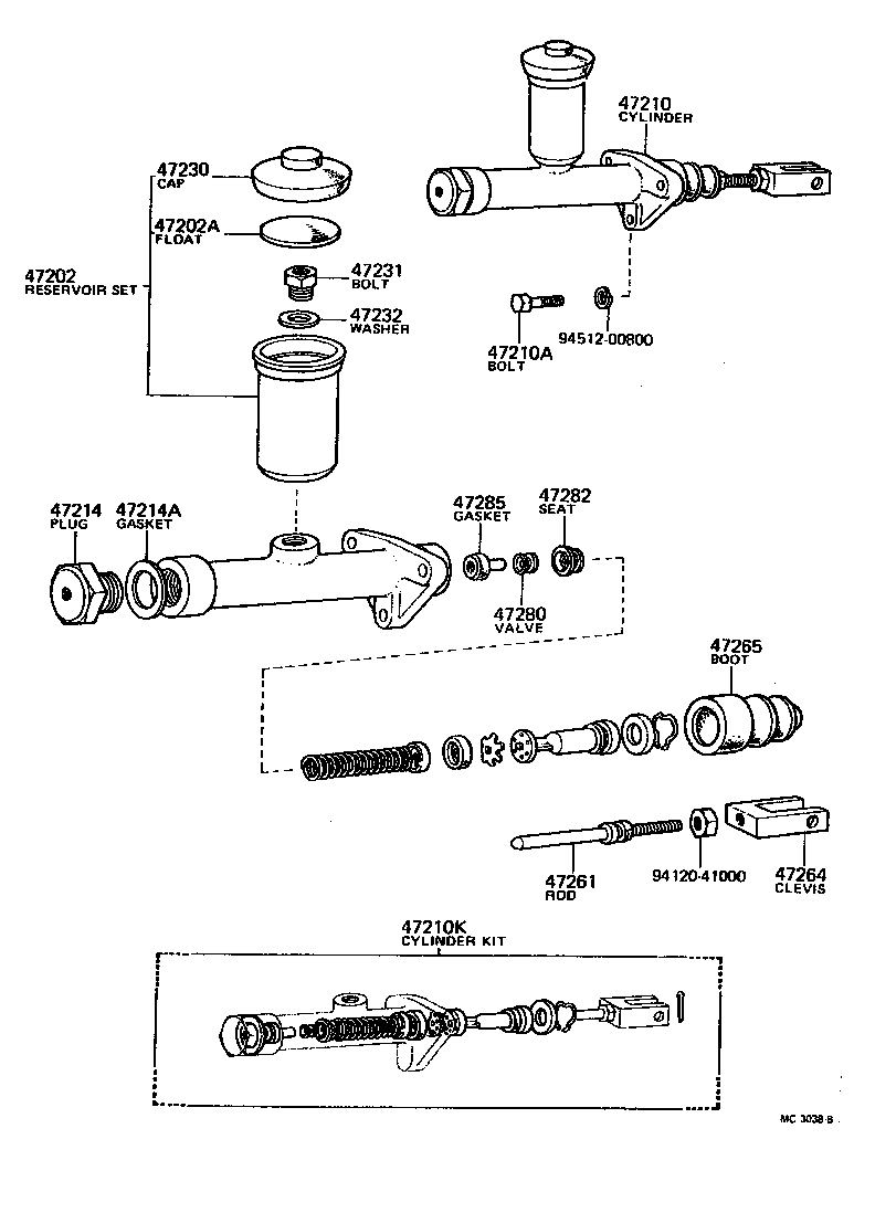  LAND CRUISER 40 55 |  BRAKE MASTER CYLINDER