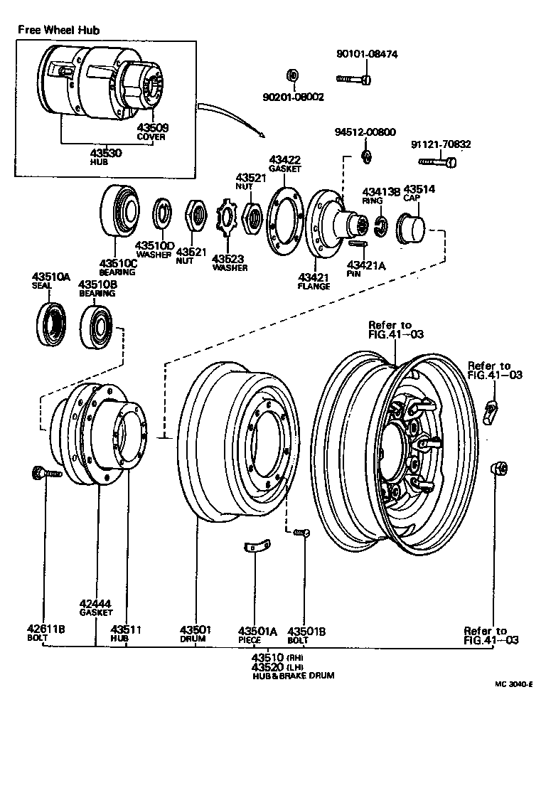  LAND CRUISER 40 55 |  FRONT AXLE HUB