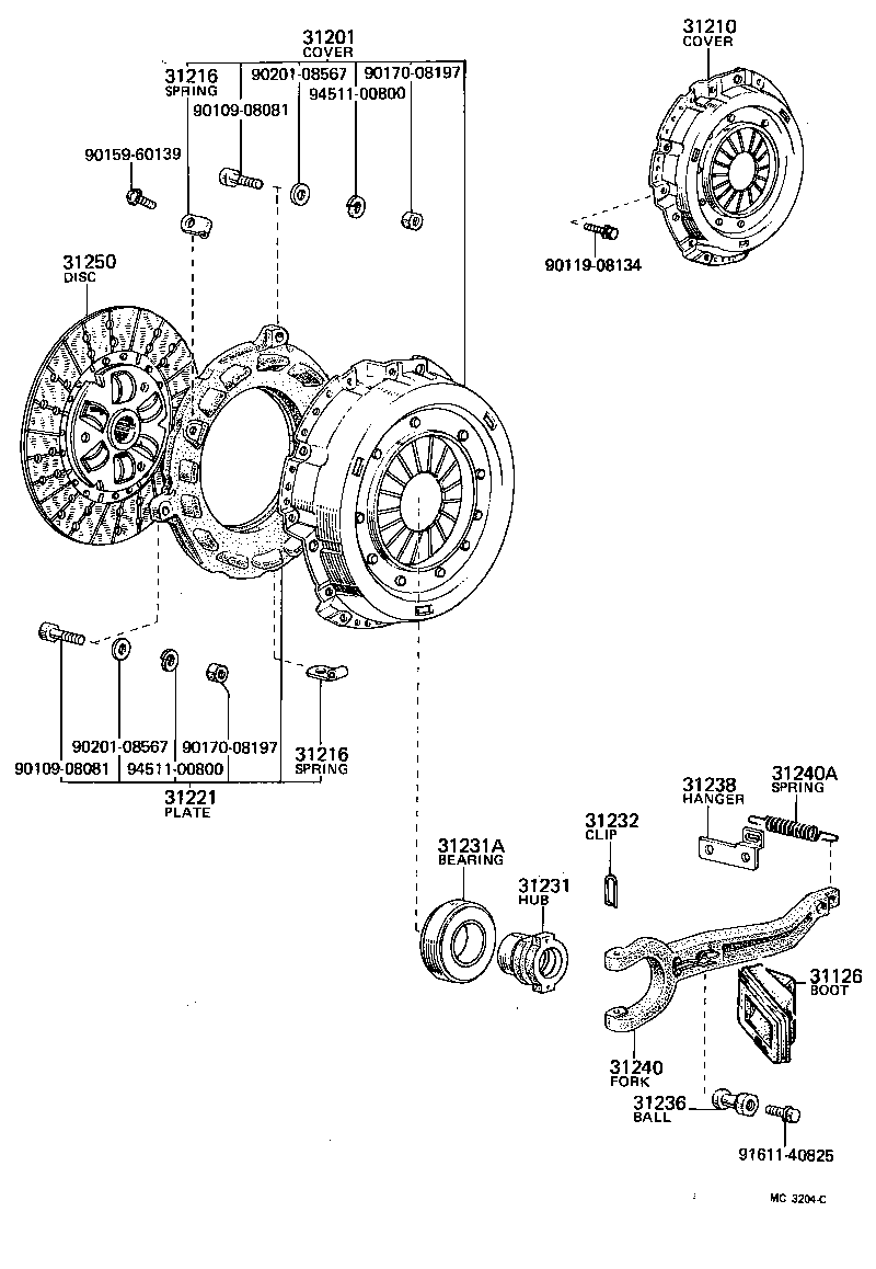  LAND CRUISER 40 55 |  CLUTCH RELEASE FORK