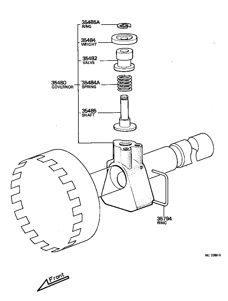  CORONA |  REAR OIL PUMP GOVERNOR ATM