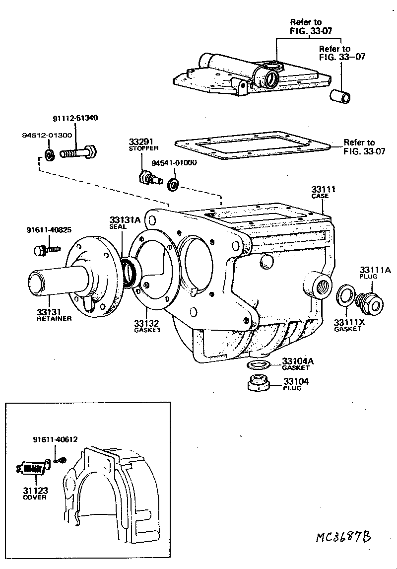  LAND CRUISER 40 55 |  CLUTCH HOUSING TRANSMISSION CASE MTM