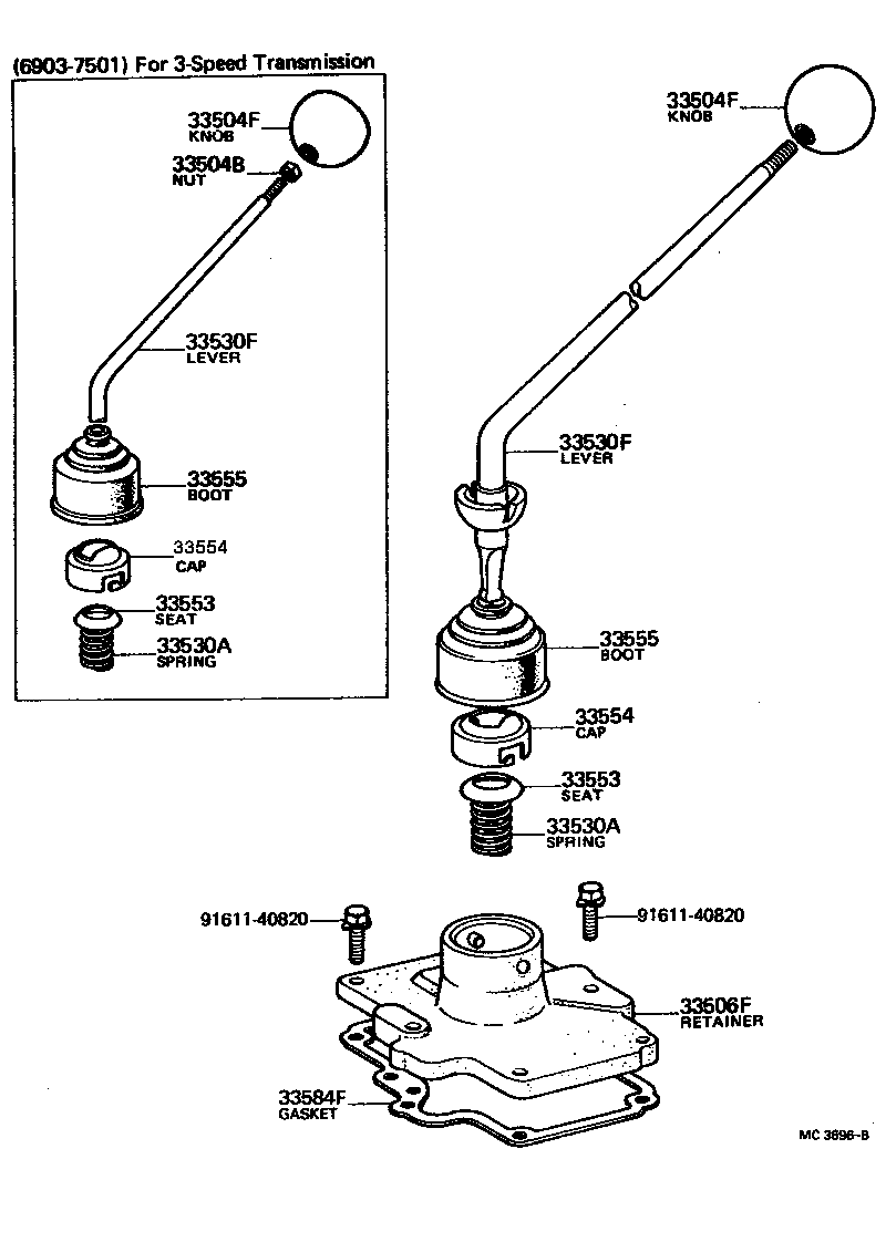  LAND CRUISER 40 55 |  SHIFT LEVER RETAINER