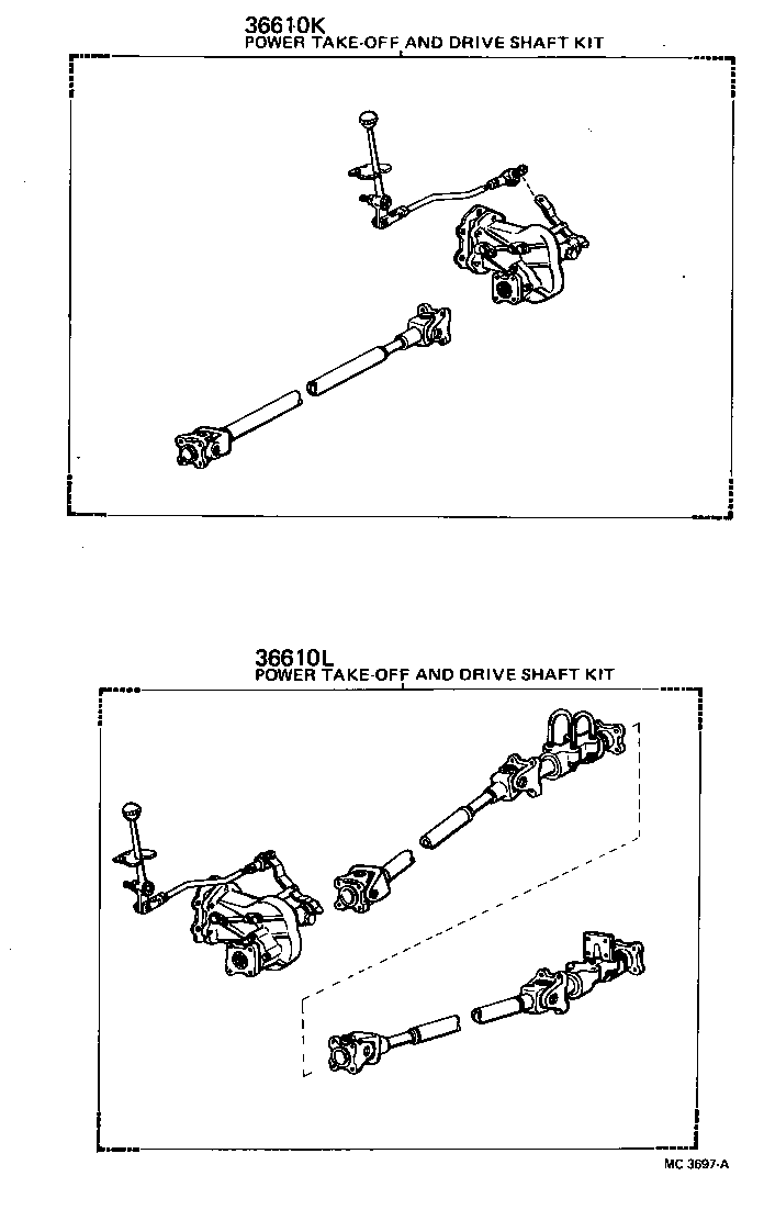  LAND CRUISER 40 55 |  POWER TAKE OFF DRIVE SHAFT KIT