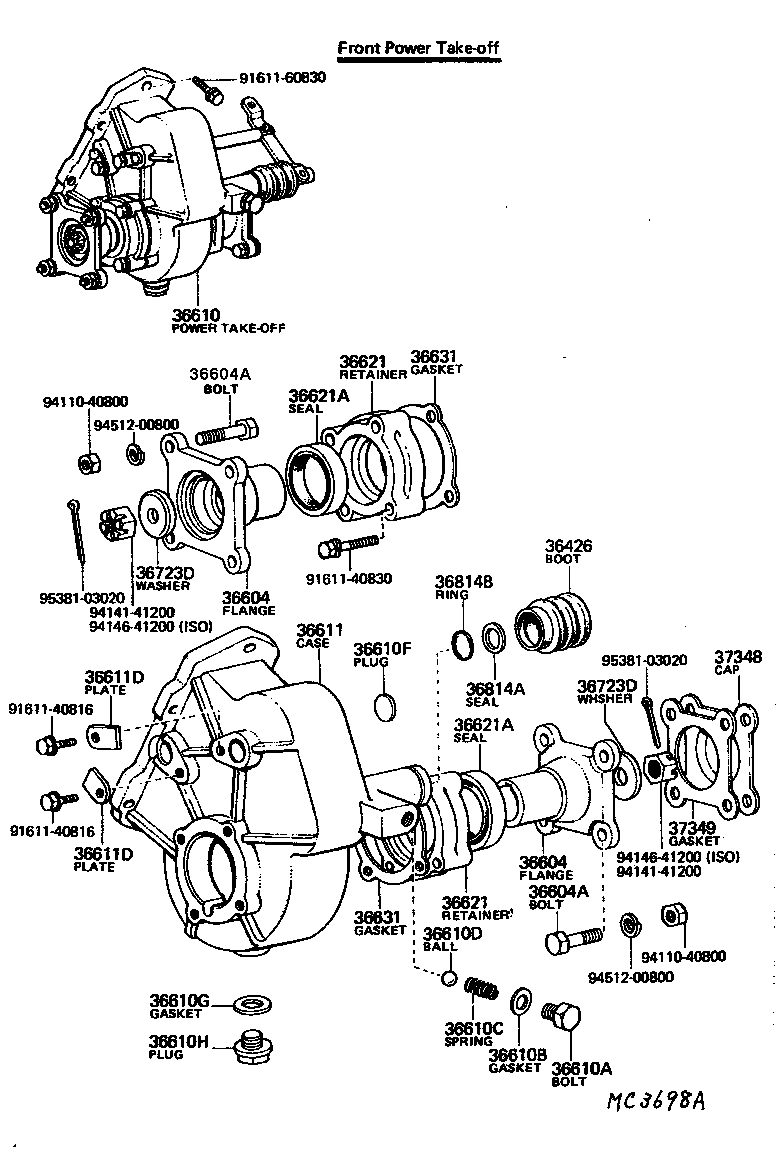  LAND CRUISER 40 55 |  POWER TAKE OFF CASE GEAR