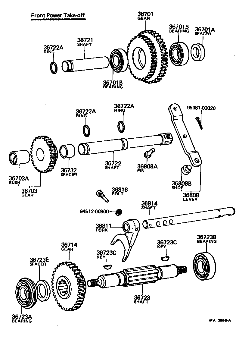  LAND CRUISER 40 55 |  POWER TAKE OFF CASE GEAR