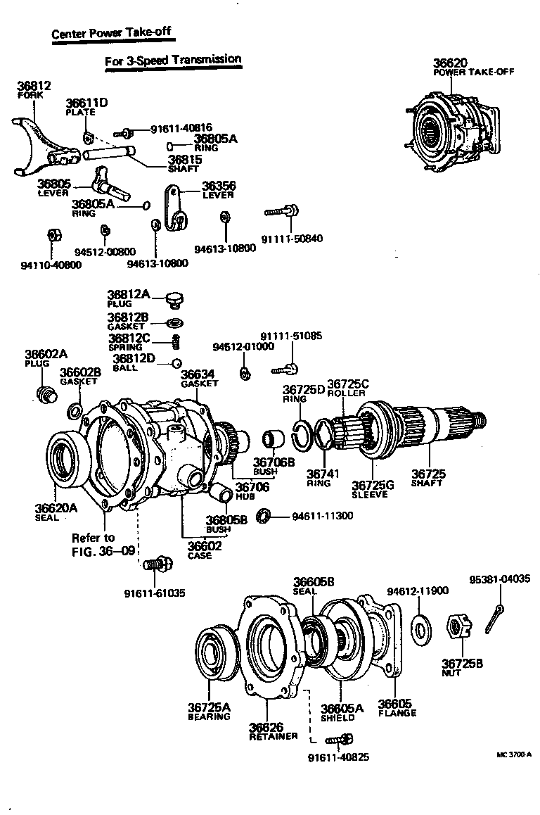  LAND CRUISER 40 55 |  POWER TAKE OFF CASE GEAR