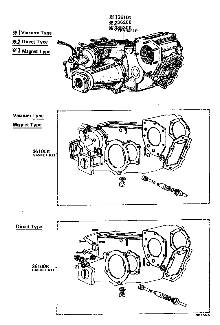  LAND CRUISER 40 55 |  TRANSFER ASSEMBLY GASKET KIT