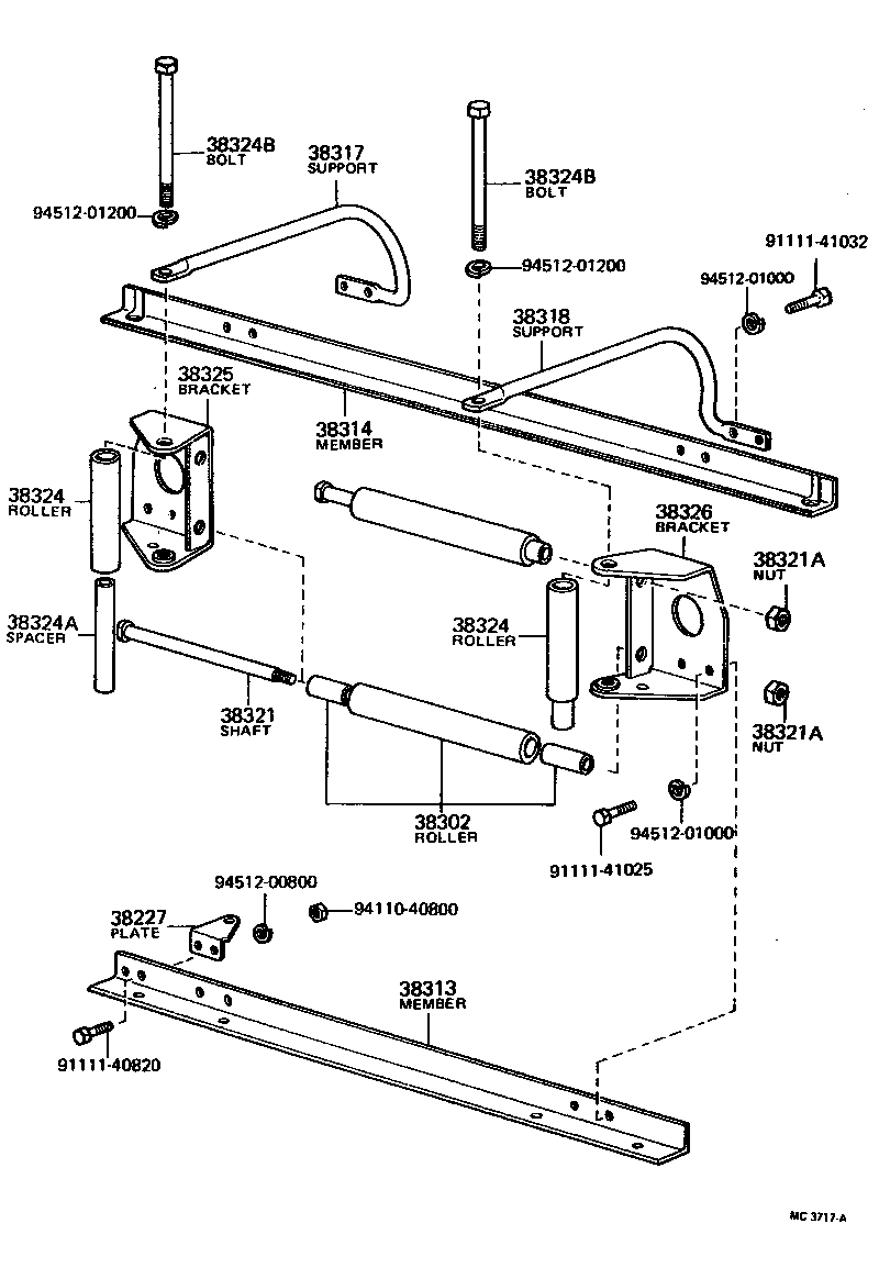  LAND CRUISER 40 55 |  TRANSFER VALVE BODY VALVE LEVER