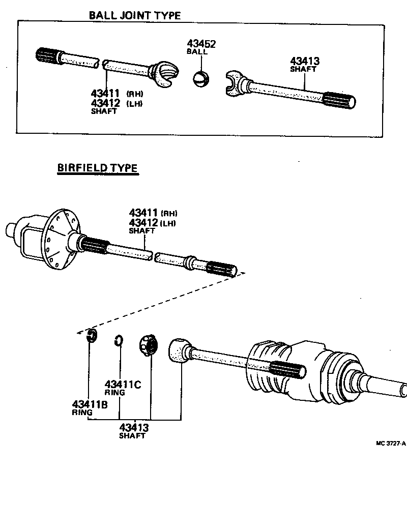  LAND CRUISER 40 55 |  FRONT DRIVE SHAFT