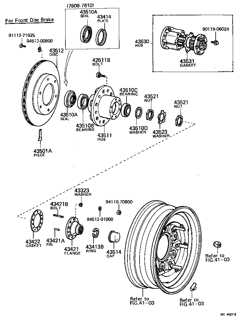  LAND CRUISER 40 55 |  FRONT AXLE HUB