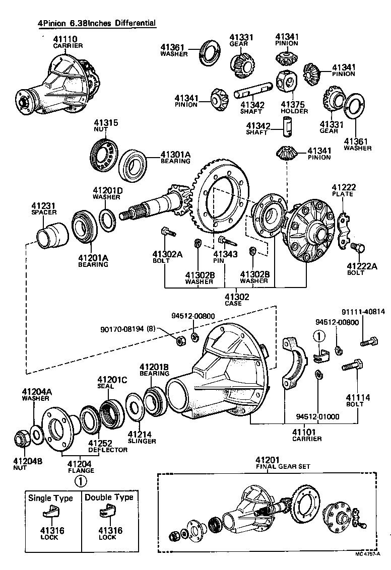  COROLLA |  REAR AXLE HOUSING DIFFERENTIAL