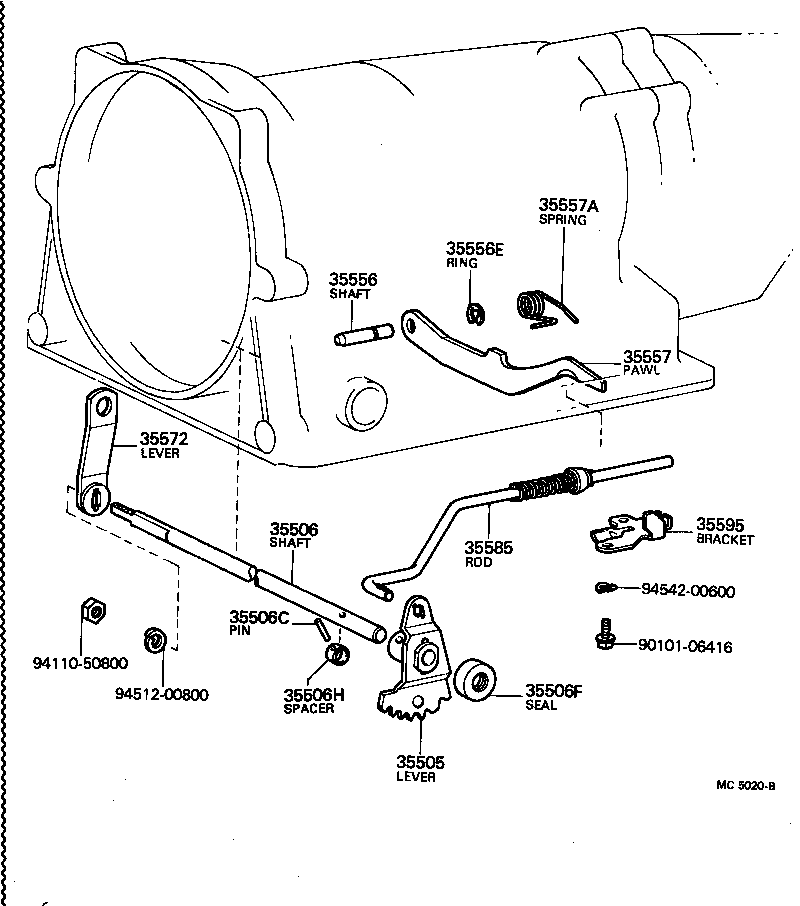  COROLLA |  THROTTLE LINK VALVE LEVER ATM