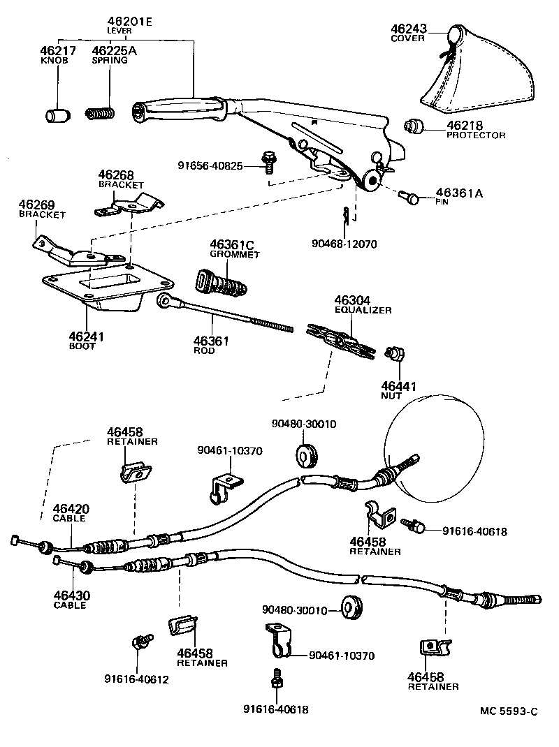  TERCEL |  PARKING BRAKE CABLE