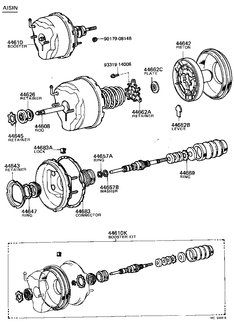  TERCEL |  BRAKE BOOSTER VACUUM TUBE