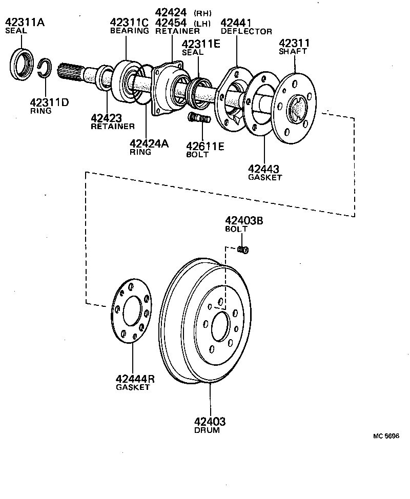  PICKUP |  REAR AXLE SHAFT HUB